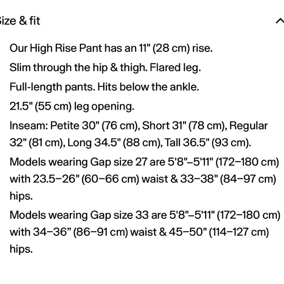 GAP Chocolate Corduroy High Rise Pants, Size 4S - Picture 8 of 9